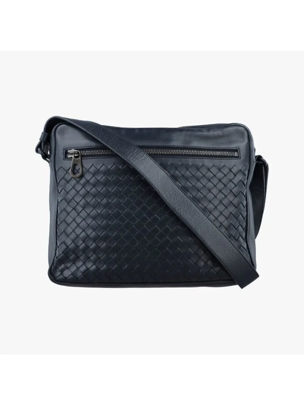 ★SOLD★ Bottega Veneta Intrecciato Navy Lambskin - Picture 1 of 15